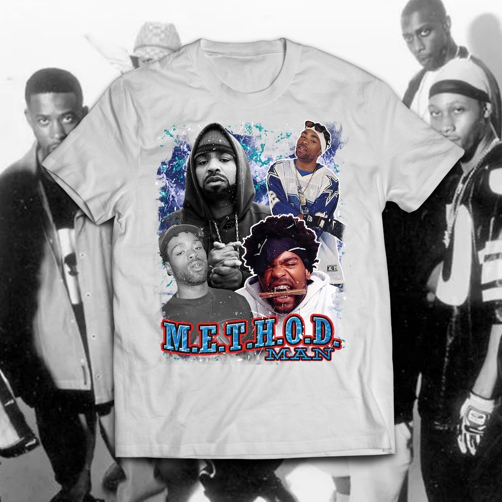 Vintage Style White Method Man Rap Tee